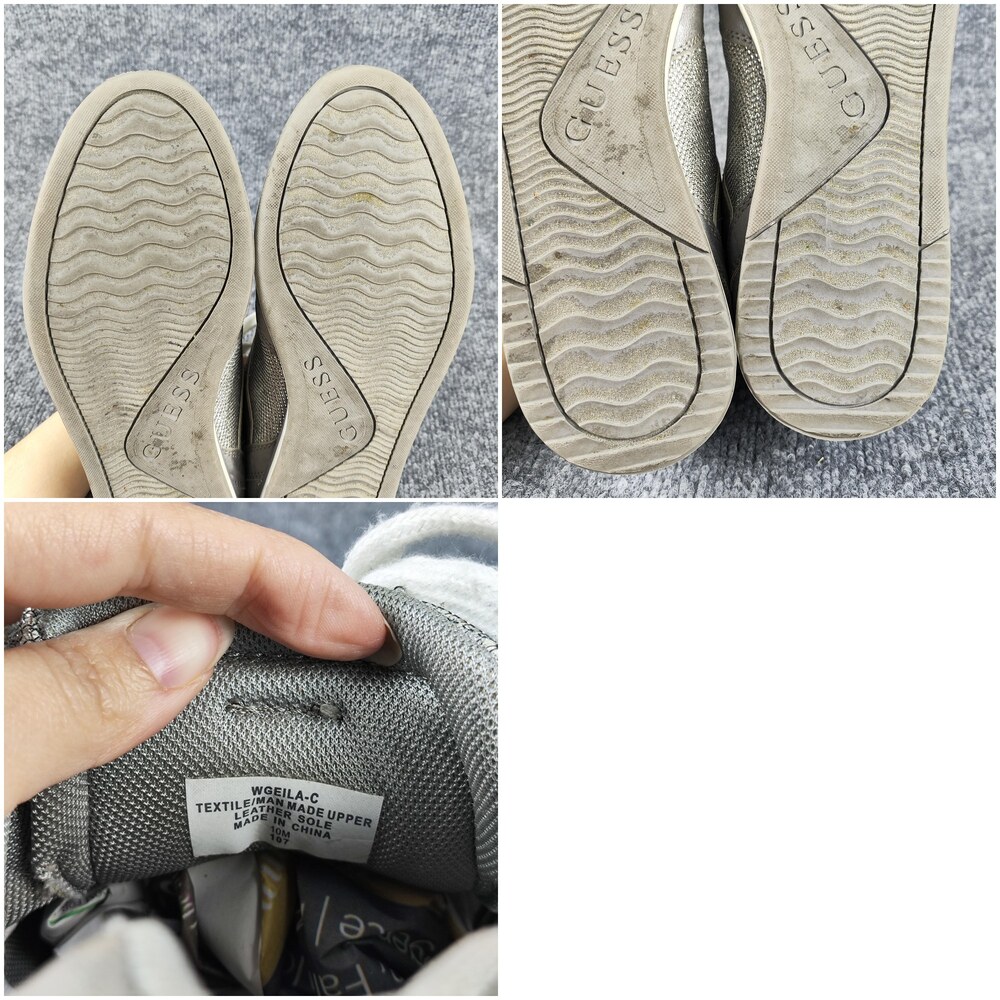 GUESS Shoes Womens Size 10 Silver Glitter Athletic Low Top Sneakers WGEILA-C - Picture 16 of 16